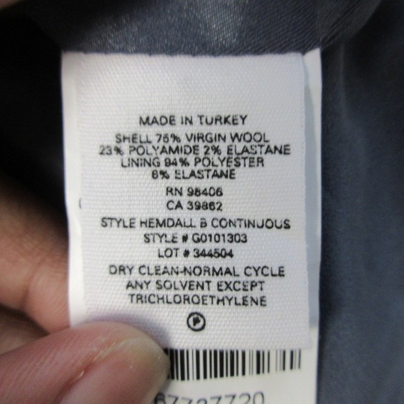 Theory Hemdall B Continuous Pencil Skirt 0 Grey Wool Blend Career Office 188 - Picture 5 of 13